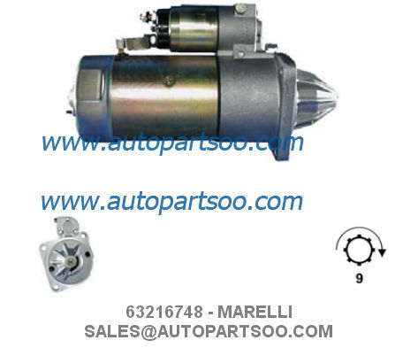63216859 MT68MB - MARELLI Starter Motor 12V 3KW 9T MOTORES DE ARRANQUE
