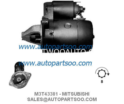 M3T43381 MD192227 - MITSUBISHI Starter Motor 12V 0.9KW 8T MOTORES DE ARRANQUE