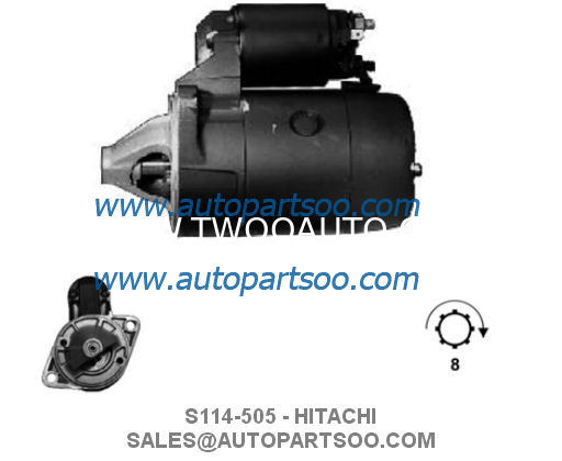 S114-505 S114-505A - HITACHI Starter Motor 12V 0.8KW 8T MOTORES DE ARRANQUE
