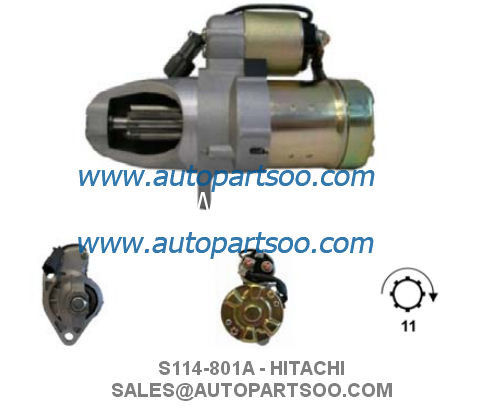 S114-8018 S114-801A - HITACHI Starter Motor 12V 1.4KW 11T MOTORES DE ARRANQUE