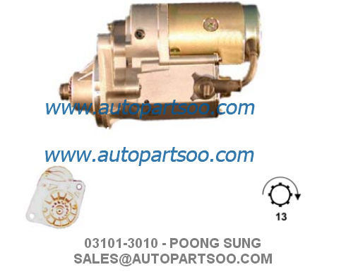 03101-3010 03101-3011 - POONG SUNG Starter Motor 12V 2KW 13T MOTORES DE ARRANQUE