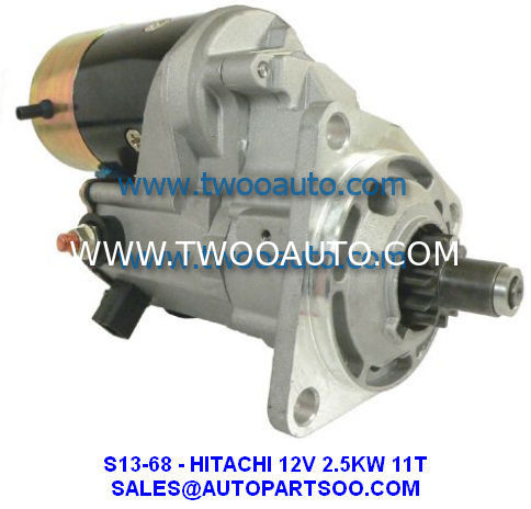 S13-68, S13-68A, S13-68C, S13-86 - HITACHI Starter Motor 12V 2.5KW 11T
